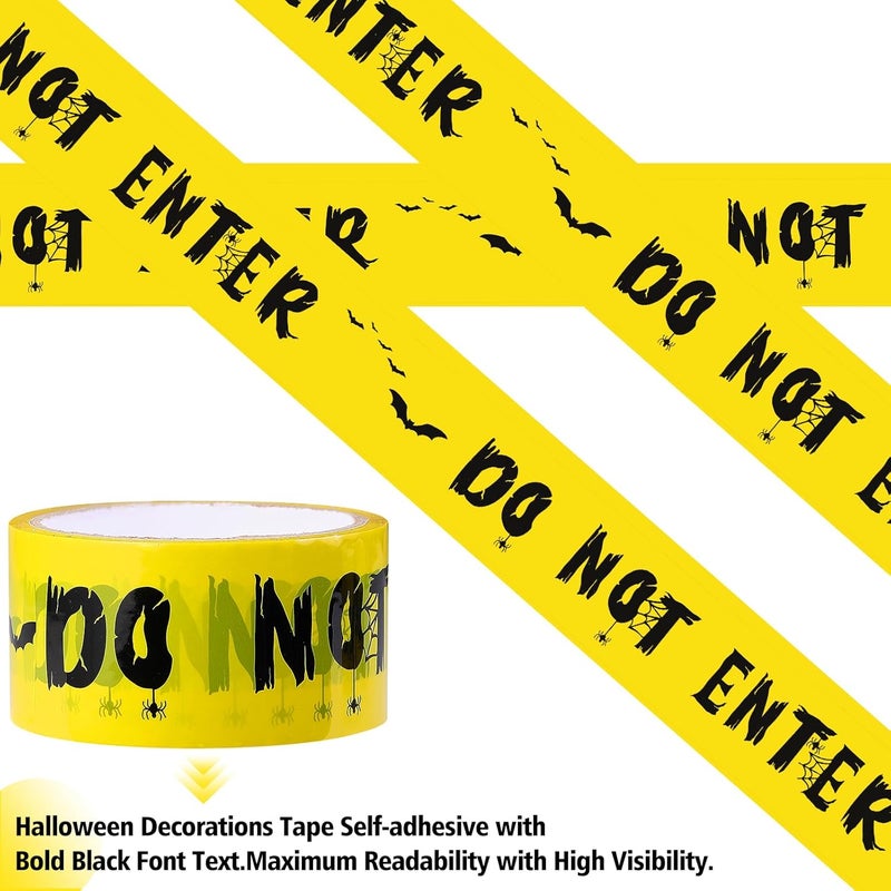 Daucin Halloween Caution Tape, Halloween Decorations Caution Tape DO NOT Enter Adhesive Halloween Decorations Tape Barricade Safety Tape for Workplace Danger Areas Halloween Decorations - 82.02 feet - Image 3